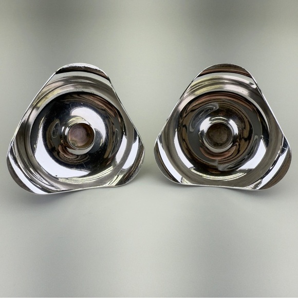 Vintage Danish MCM Silver Plated Selandia Denmark Candle Holders - Picture 8 of 8